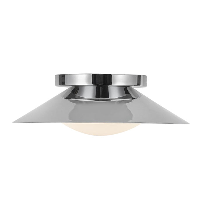 Kuzco Cleo 9" LED Wall Sconce, Chrome/Opal Glass/Steel Shade