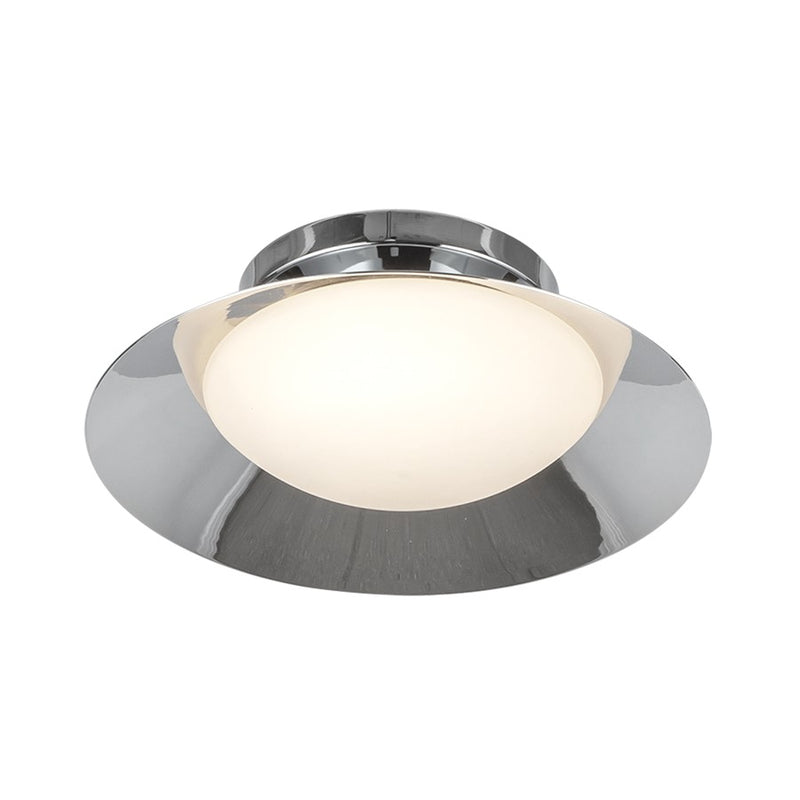 Kuzco Cleo 9" LED Wall Sconce, Chrome/Opal Glass/Steel Shade