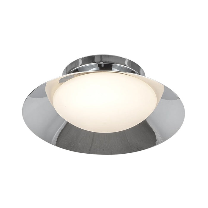 Kuzco Cleo 9" LED Wall Sconce, Chrome/Opal Glass/Steel Shade