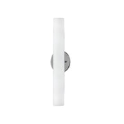 Kuzco Bute 18in LED Wall Sconce | Modern Brushed Nickel and Opal Glass | Hallway & Bedroom Accent Light | 1600lm 3000K 90CRI | Model WS8318-BN