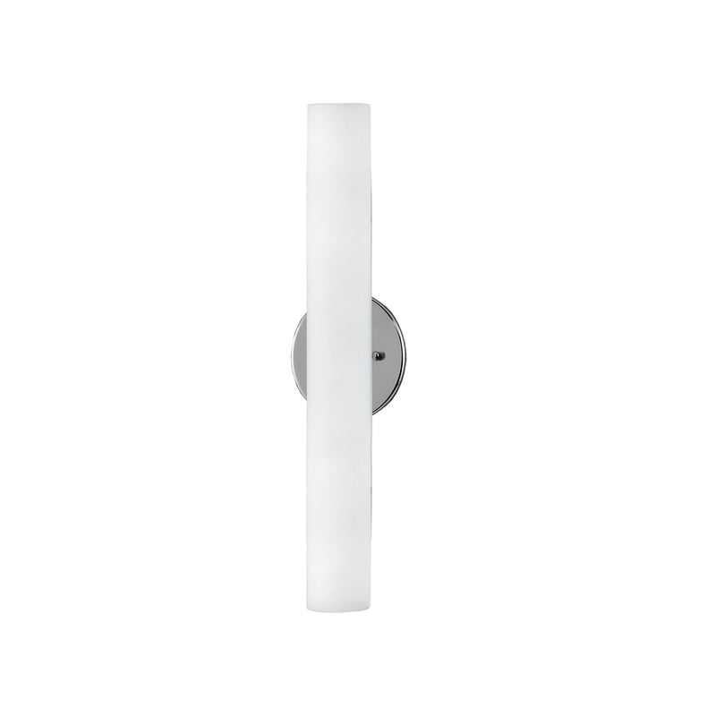 Kuzco Bute 18in LED Wall Sconce | Modern Brushed Nickel and Opal Glass | Hallway & Bedroom Accent Light | 1600lm 3000K 90CRI | Model WS8318-BN