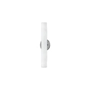 Kuzco Bute 18in LED Wall Sconce | Modern Brushed Nickel and Opal Glass | Hallway & Bedroom Accent Light | 1600lm 3000K 90CRI | Model WS8318-BN