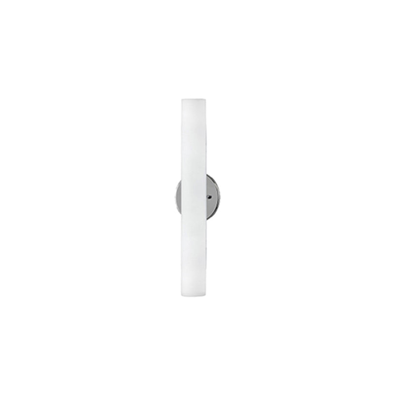 Kuzco Bute 18in LED Wall Sconce | Modern Brushed Nickel and Opal Glass | Hallway & Bedroom Accent Light | 1600lm 3000K 90CRI | Model WS8318-BN
