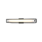 Kuzco Lochwood 27in LED Wall Sconce | Black Steel and Opal Glass | Bedroom & Hallway Accent Light | 2400lm 3000K 90CRI | Model WS83427-BK
