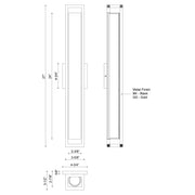 Kuzco Lochwood 27in LED Wall Sconce | Black Steel and Opal Glass | Bedroom & Hallway Accent Light | 2400lm 3000K 90CRI | Model WS83427-BK
