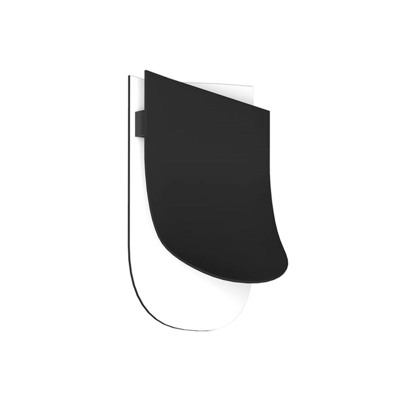 Kuzco Sonder 6in LED Wall Sconce | Modern Black and White Asymmetric | Bedroom & Hallway Accent | 6 x 11 in | Model WS83706-BK-WH