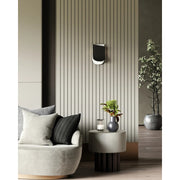 Kuzco Sonder 6in LED Wall Sconce | Modern Black and White Asymmetric | Bedroom & Hallway Accent | 6 x 11 in | Model WS83706-BK-WH