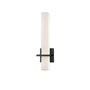 Kuzco Nepal 18in LED Wall Sconce | Black Steel and Opal Glass | Bedroom & Hallway Accent Light | 2 x 18 in | Model WS84218-BK