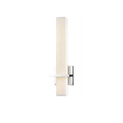 Kuzco Nepal 18in LED Wall Sconce | Modern Chrome Metal and Opal Glass | Hallway & Bedroom Accent | 1200lm 3000K Dimmable ADA | Model WS84218-CH