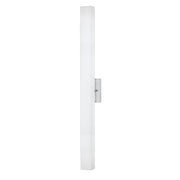 Kuzco Melville 32in LED Wall Sconce | Modern Chrome and Opal Glass | Hallway & Bathroom Accent | 2.38 x 32 in | Model WS8432-CH