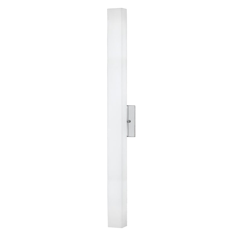 Kuzco Melville 32in LED Wall Sconce | Modern Chrome and Opal Glass | Hallway & Bathroom Accent | 2.38 x 32 in | Model WS8432-CH