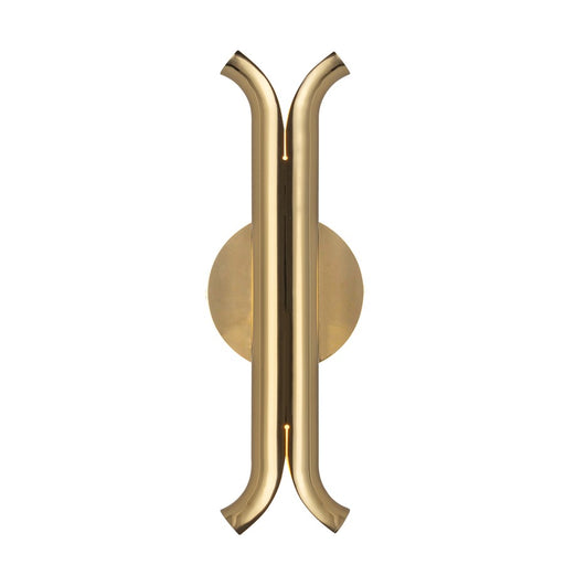 Kuzco Husk 14" LED Wall Sconce, Metallic Brass/Stainless Steel - WS89714-MRB