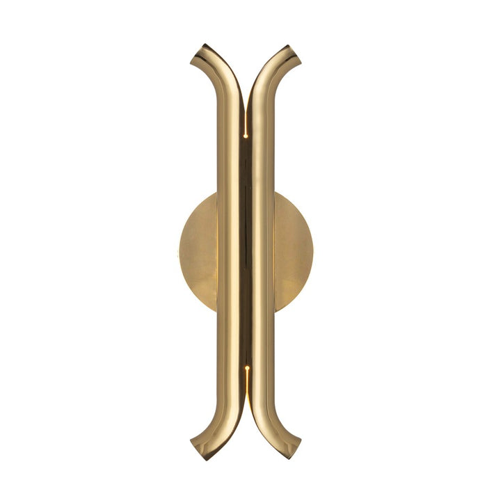 Kuzco Husk 14" LED Wall Sconce, Metallic Brass/Stainless Steel - WS89714-MRB