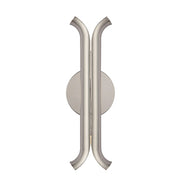 Kuzco Husk 14" LED Wall Sconce, Polished Nickel/Stainless Steel - WS89714-PN