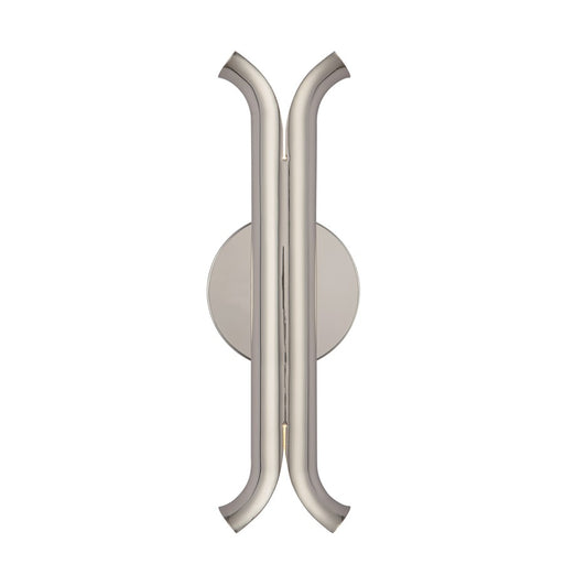 Kuzco Husk 14" LED Wall Sconce, Polished Nickel/Stainless Steel - WS89714-PN