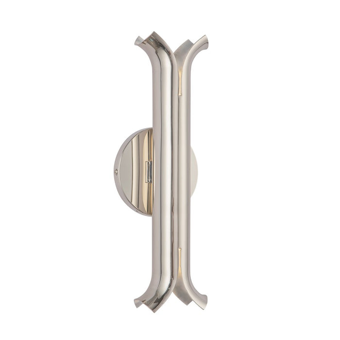 Kuzco Husk 14" LED Wall Sconce, Polished Nickel/Stainless Steel