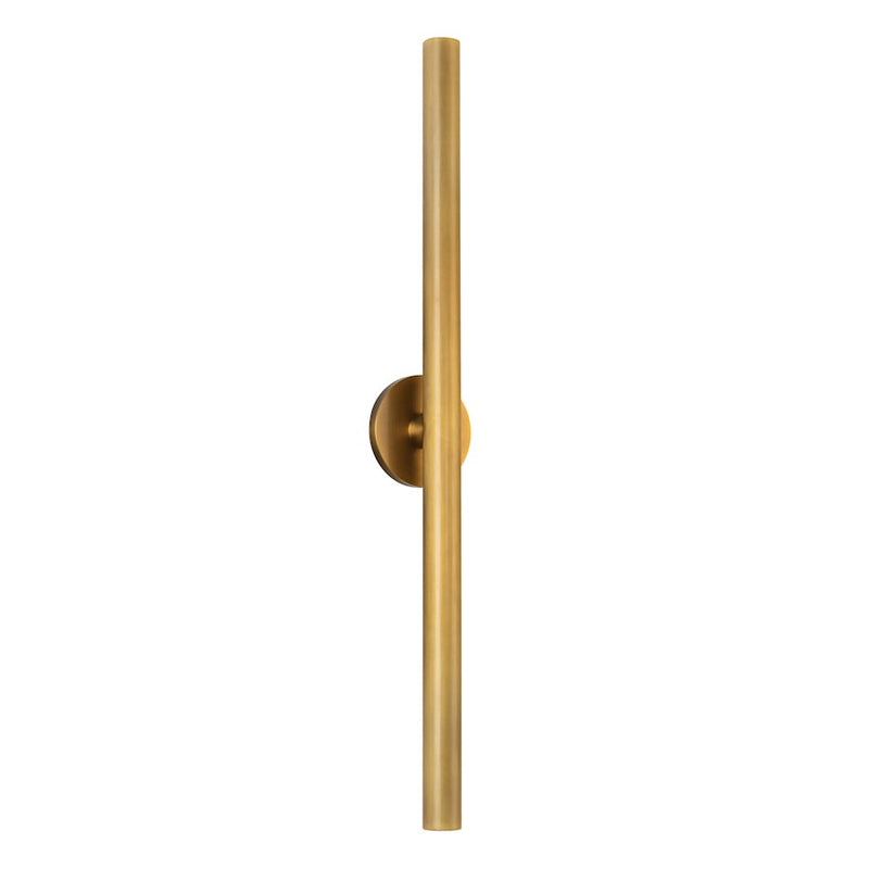 Kuzco Mason 32in 1-Light LED Wall Sconce | Modern Vintage Brass Aluminum and Clear Acrylic TIR Optics | Living Room & Dining Room | Model WS90432-VB