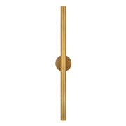 Kuzco Mason 32in 1-Light LED Wall Sconce | Modern Vintage Brass Aluminum and Clear Acrylic TIR Optics | Living Room & Dining Room | Model WS90432-VB