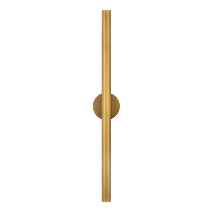 Kuzco Mason 32in 1-Light LED Wall Sconce | Modern Vintage Brass Aluminum and Clear Acrylic TIR Optics | Living Room & Dining Room | Model WS90432-VB