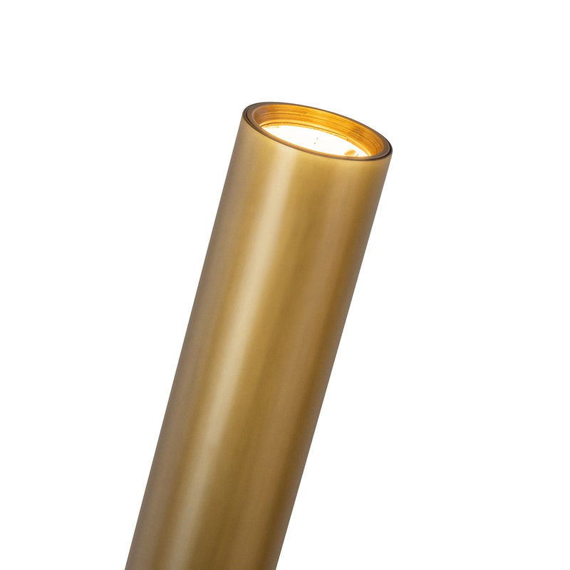 Kuzco Mason 32in 1-Light LED Wall Sconce | Modern Vintage Brass Aluminum and Clear Acrylic TIR Optics | Living Room & Dining Room | Model WS90432-VB
