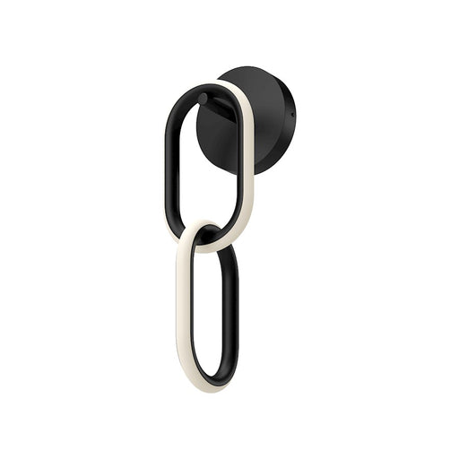 Kuzco Airen 17in 1-Light LED Wall Sconce | Modern Black Aluminum and White Silicone | Living Room & Hallway Accent | 5.25 x 17 in | Model WS92617-BK