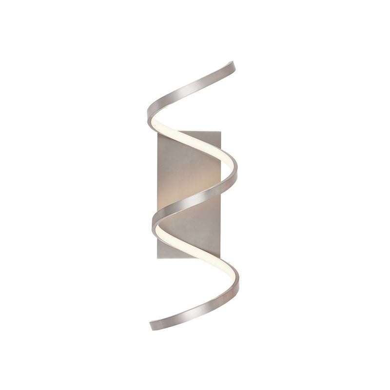 Kuzco Synergy 24in 1-Light LED Wall Sconce | Modern Antique Silver Aluminum and Frosted Acrylic Diffuser | Living Room & Hallway | Model WS93724-AS