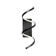 Kuzco Synergy 24in LED Wall Sconce | Modern Black Aluminum and Frosted Acrylic Diffuser | Hallway & Living Room Accent | Model WS93724-BK