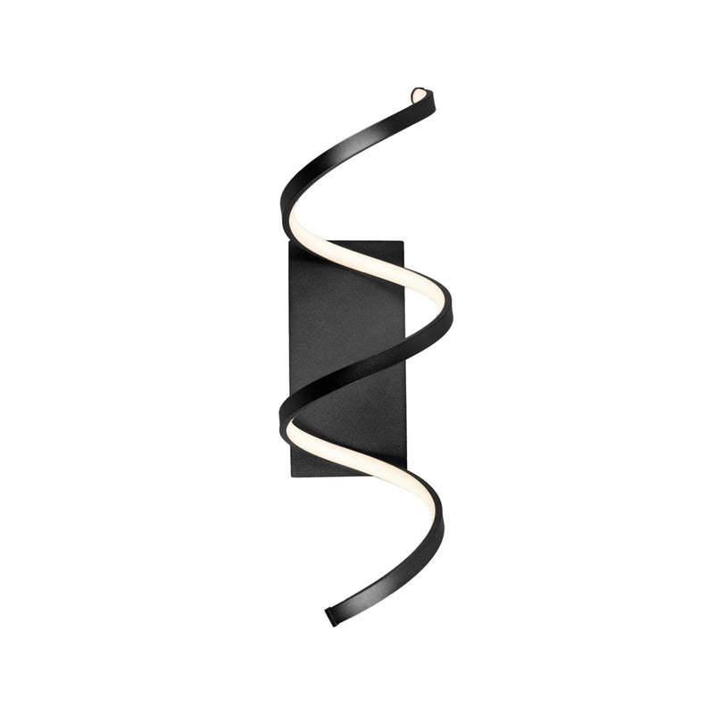Kuzco Synergy 24in LED Wall Sconce | Modern Black Aluminum and Frosted Acrylic Diffuser | Hallway & Living Room Accent | Model WS93724-BK