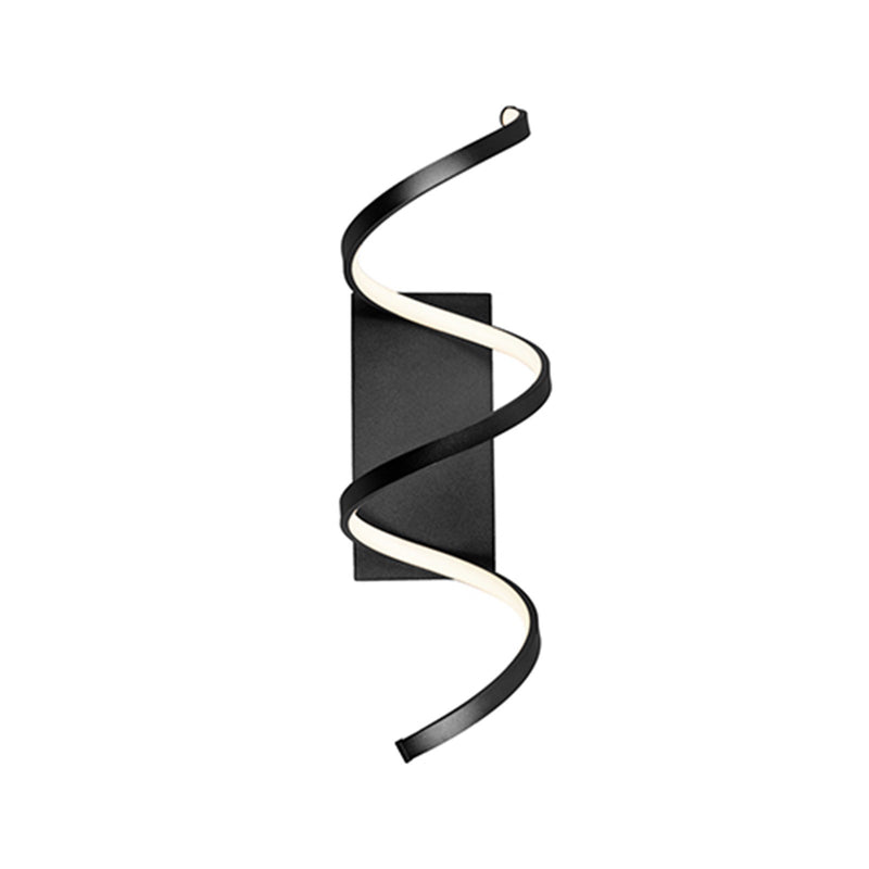 Kuzco Synergy 24in LED Wall Sconce | Modern Black Aluminum and Frosted Acrylic Diffuser | Hallway & Living Room Accent | Model WS93724-BK