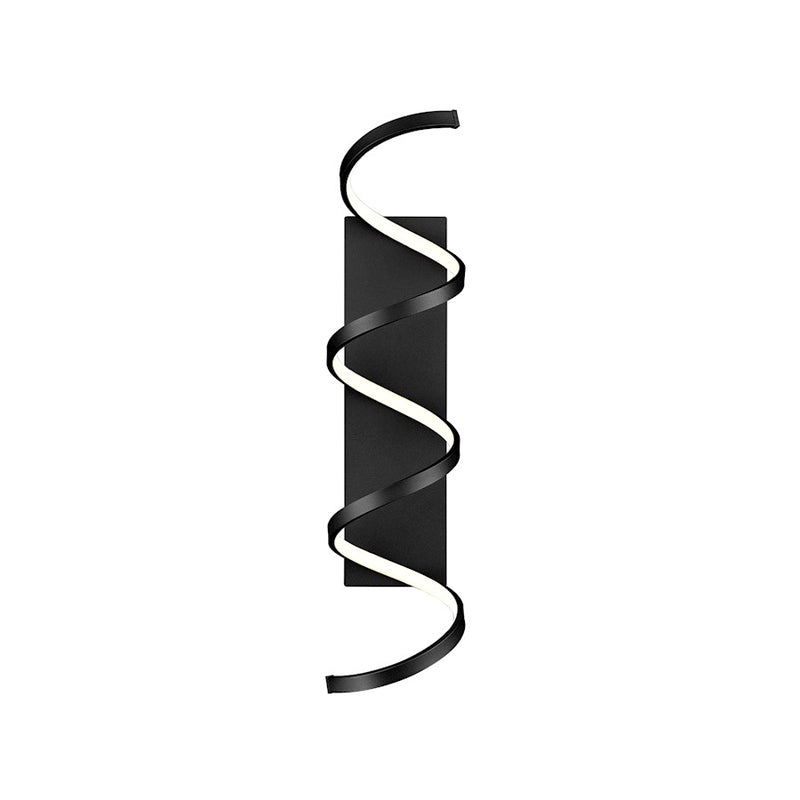 Kuzco Synergy 30in LED Wall Sconce | Modern Black Aluminum and Frosted Acrylic Diffuser | Hallway & Living Room Accent | 2890lm | Model WS93730-BK