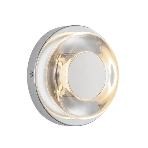 Kuzco Stephord 4" LED Wall Sconce, Chrome/Clear Glass - WS97204-CH-CL