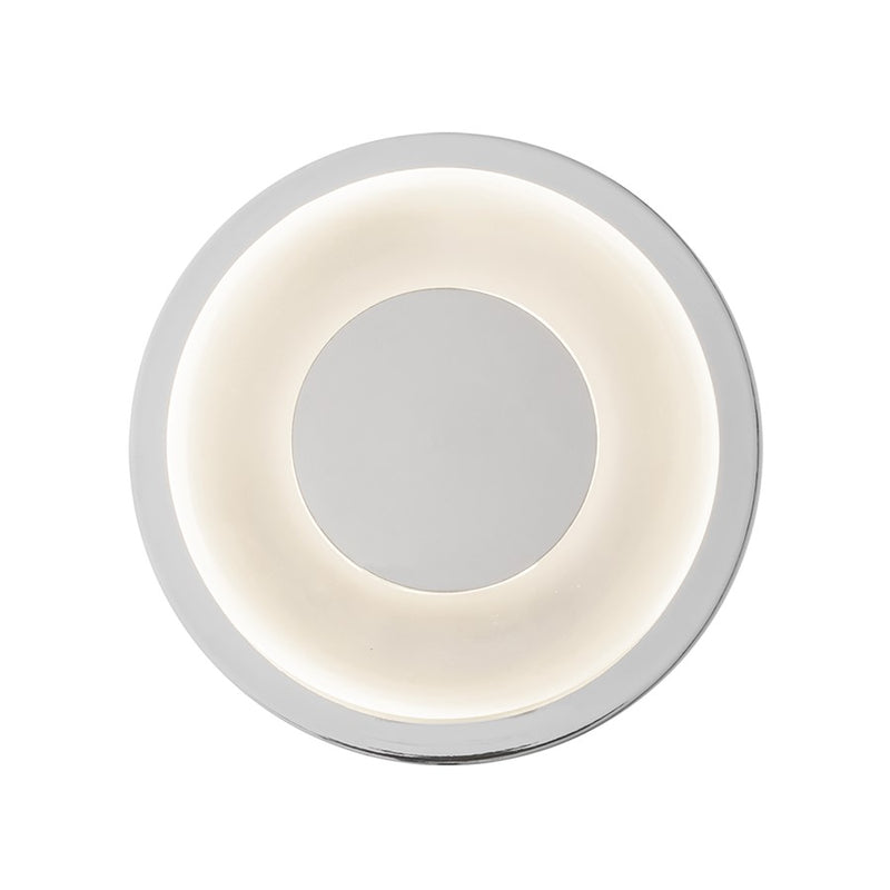 Kuzco Stephord 4" LED Wall Sconce, Chrome/Frosted Glass