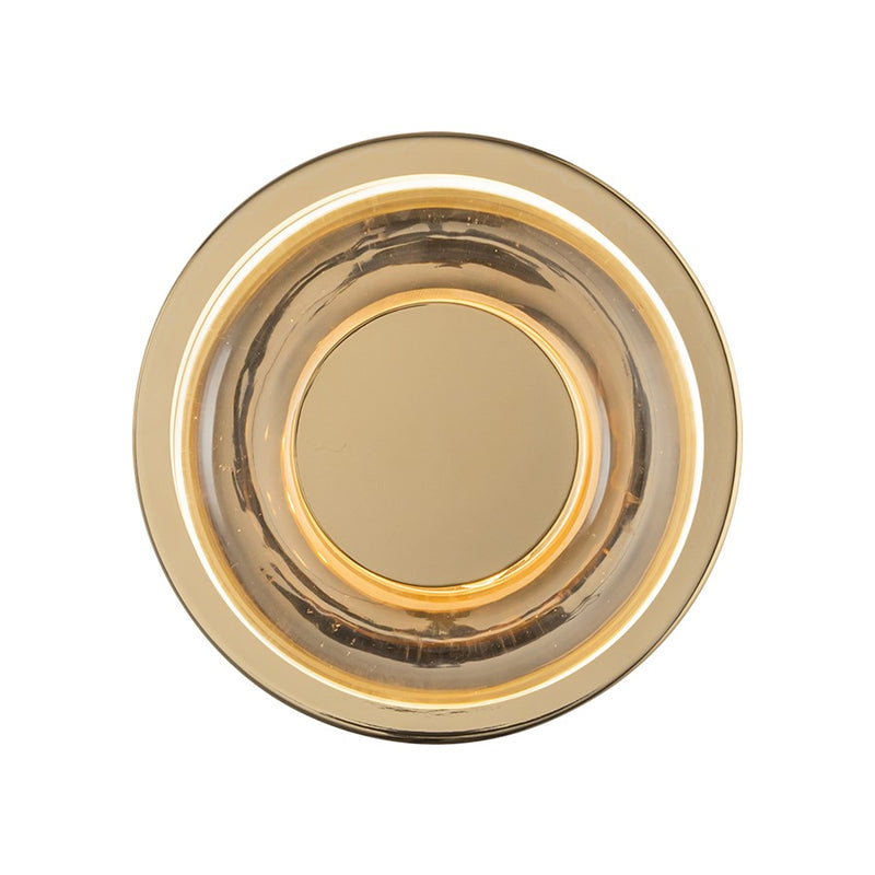 Kuzco Stephord 4" LED Wall Sconce, Metallic Brass/Clear Glass