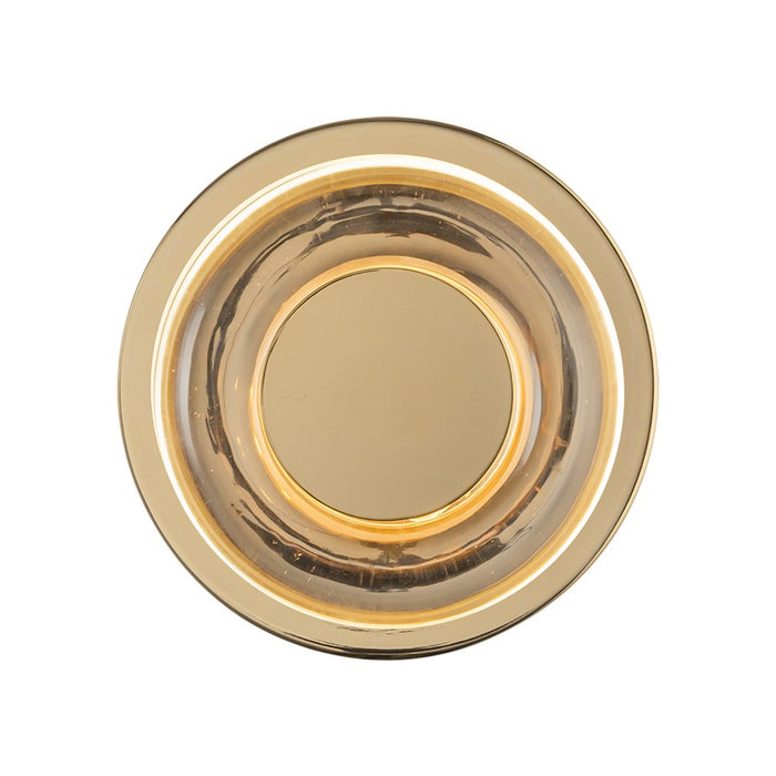 Kuzco Stephord 4" LED Wall Sconce, Metallic Brass/Clear Glass