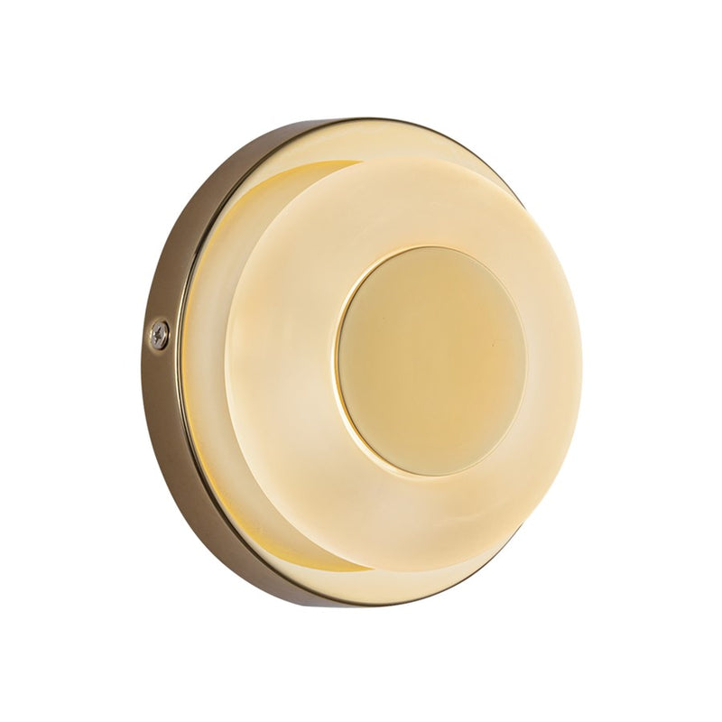 Kuzco Stephord 4" LED Wall Sconce, Metallic Brass/Frosted Glass - WS97204-MRB-FR