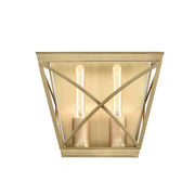 Kuzco Lattice 2-Light Vanity Light | Vintage Brass Solid Brass | Bathroom & Powder Room Vanity | 11.62 x 10 x 6.38 in, Damp Rated | Model WV309602VB