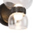 Kuzco Sutton 8" Black Dimmable LED Bathroom Vanity, Urban Bronze/Clear Glass