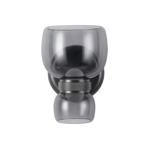 Kuzco Sutton 8" Black Dimmable LED Bathroom, Urban Bronze/Smoked Glass