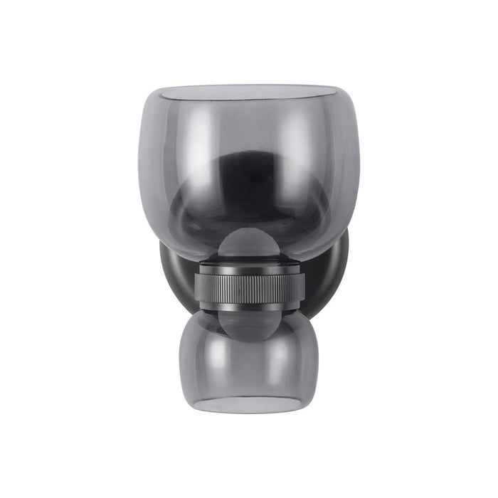 Kuzco Sutton 8" Black Dimmable LED Bathroom, Urban Bronze/Smoked Glass