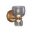 Kuzco Sutton 8" Brass Dimmable LED, Vintage Brass/Smoked Glass
