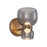 Kuzco Sutton 8" Brass Dimmable LED, Vintage Brass/Smoked Glass