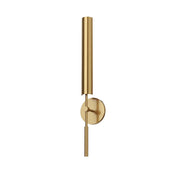 Kuzco Astrid 25in 1-Light LED Wall Vanity | Mid-Century Vintage Brass and Clear Glass | Bathroom Vanity | 2 x 24.88 x 3 in | Model WV316401VBMS