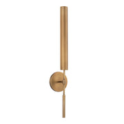Kuzco Astrid 25in 1-Light LED Wall Vanity | Mid-Century Vintage Brass and Clear Glass | Bathroom Vanity | 2 x 24.88 x 3 in | Model WV316401VBMS