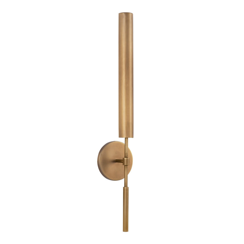 Kuzco Astrid 25in 1-Light LED Wall Vanity | Mid-Century Vintage Brass and Clear Glass | Bathroom Vanity | 2 x 24.88 x 3 in | Model WV316401VBMS
