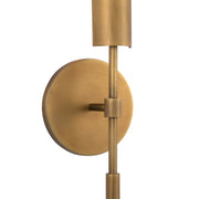Kuzco Astrid 25in 1-Light LED Wall Vanity | Mid-Century Vintage Brass and Clear Glass | Bathroom Vanity | 2 x 24.88 x 3 in | Model WV316401VBMS