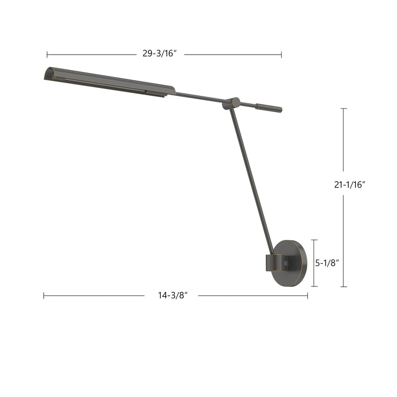 Kuzco Astrid 33in LED Wall/Vanity | Mid-Century Vintage Brass and Clear Glass | Bathroom Vanity Light | 735lm 2700K Dimmable | Model WV316601VBMS