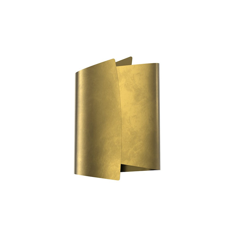 Kuzco Parducci 15in 2-Light Bath Vanity Light | Modern Vintage Brass and Origami-Inspired | Bathroom & Powder Room | Model WV319202VB