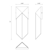 Kuzco Caesar 12in 1-Light LED Wall Vanity | Modern Polished Nickel and Alabaster | Bathroom & Powder Room | 880lm 3000K 90CRI | Model WV323112PNAR