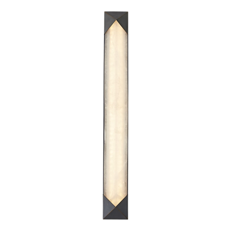 Kuzco Caesar 25in 1-Light LED Vanity Light | Modern Urban Bronze and Alabaster Glass | Bathroom Vanity & Powder Room | Model WV323225UBAR