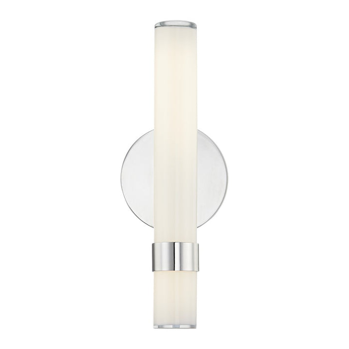 Alora Madison 14" LED Wall/Vanity Light, Nickel/Glossy Opal